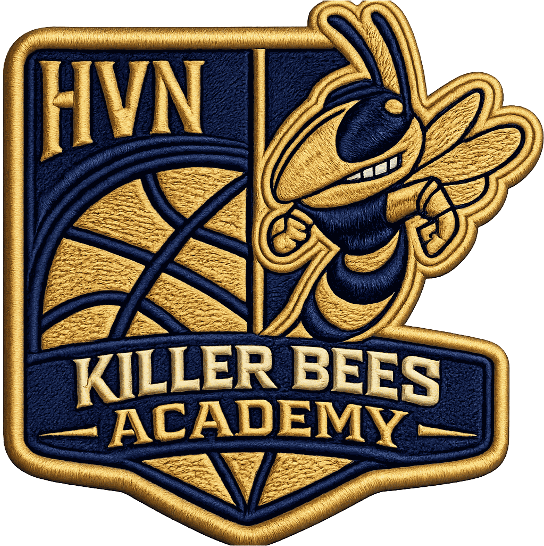 HVN Killer Bees Academy patch logo — basketball